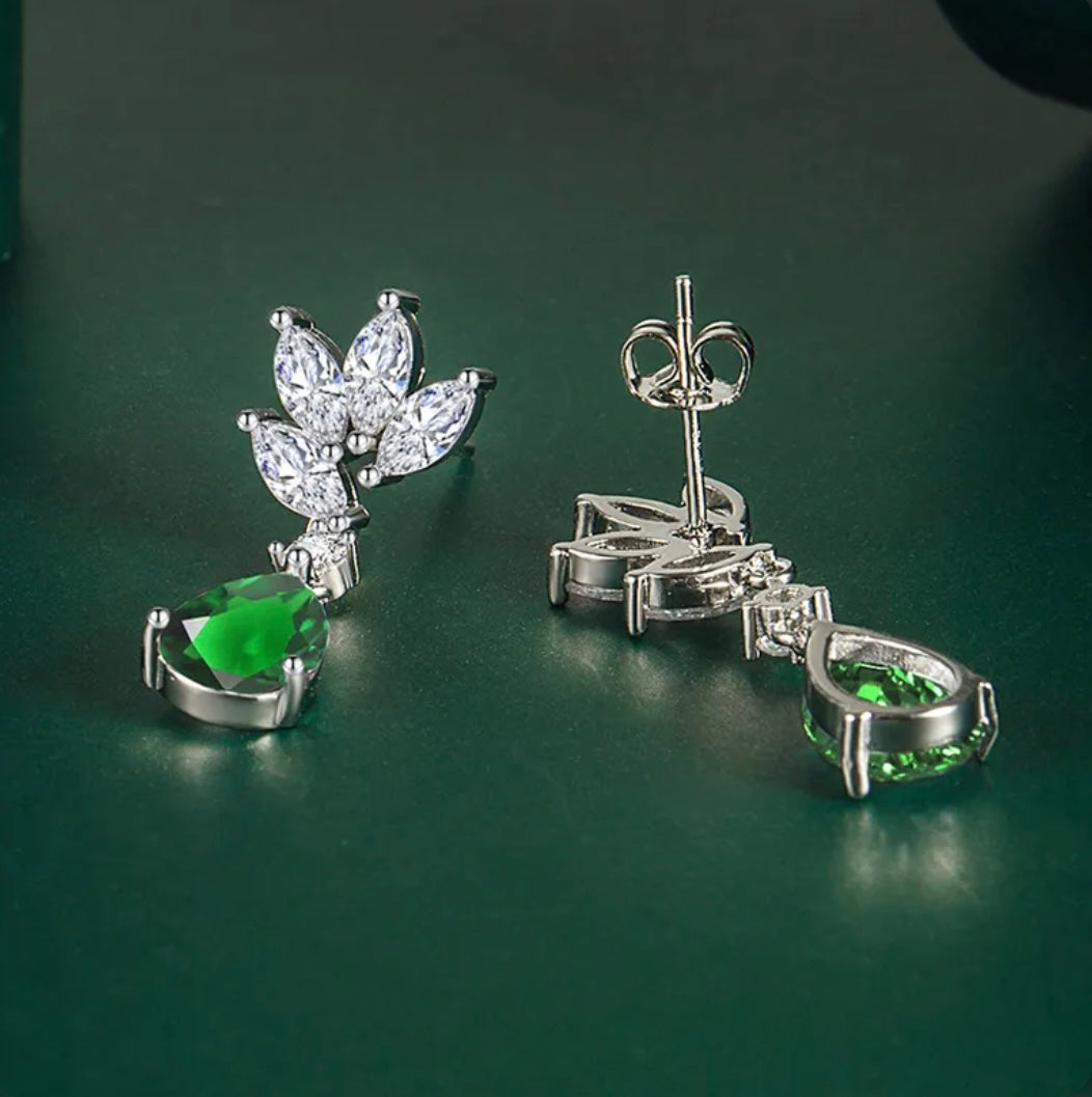 Occasion Earrings Emerald