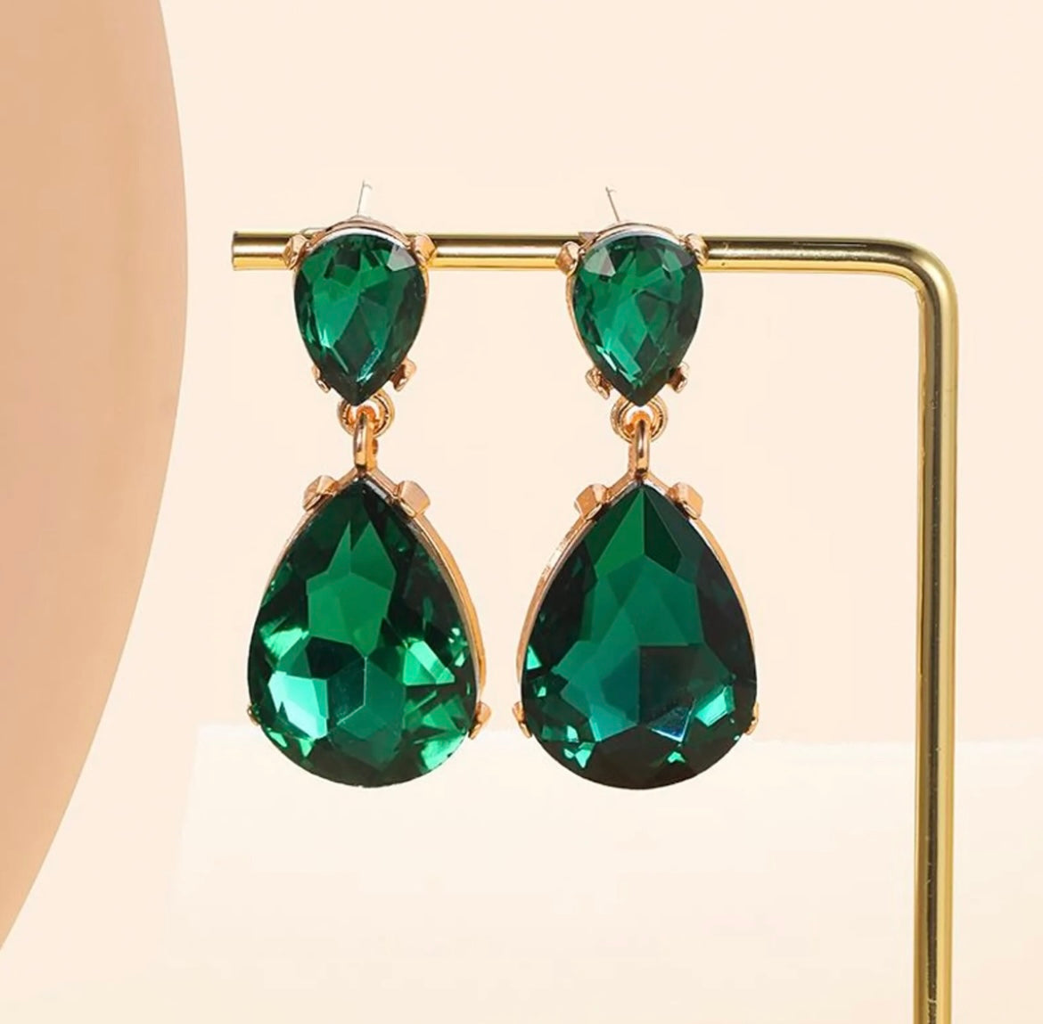 Emerald TearDrop Earrings