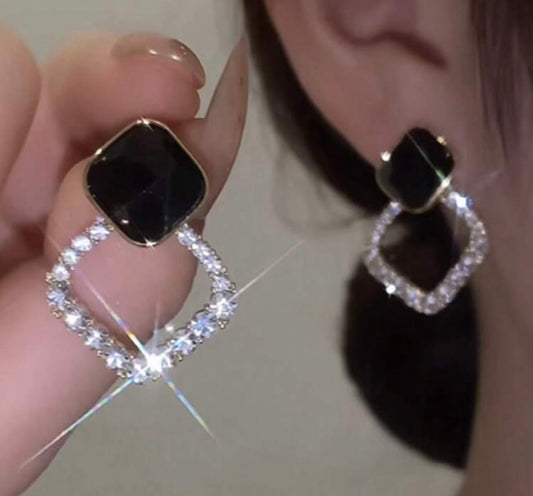 Black Diamanté Earrings