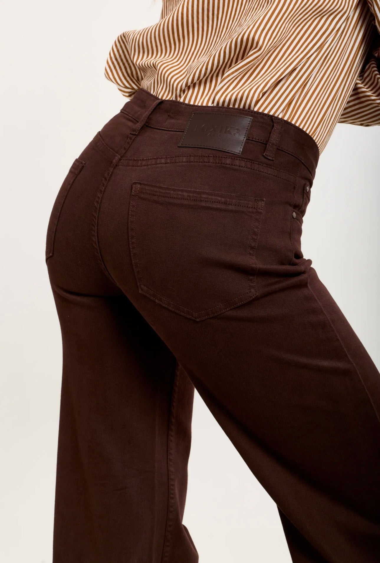 Toxik Brown Wide Leg Jeans