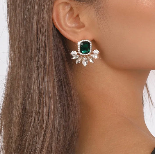 Kirsty Earrings Emerald