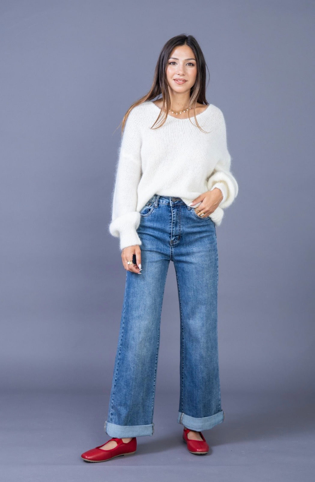 Keeva Denim Straight Relaxed Jeans