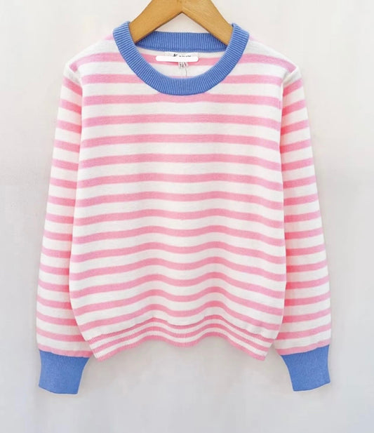 Ophelia Pink Striped Jumper