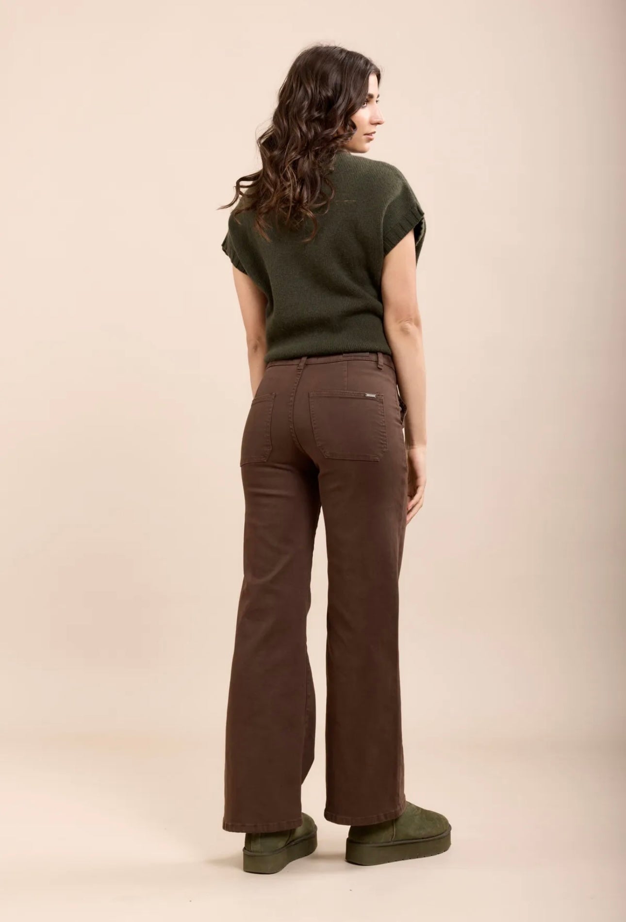 Toxik Brown Wide Leg Jeans