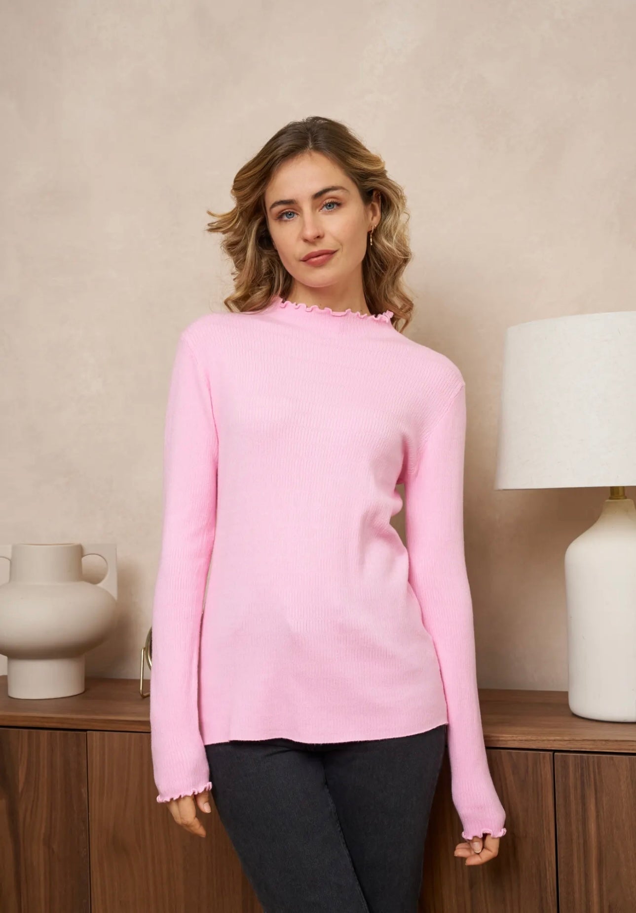 Emily Soft Knit Pink Top (size 12-14)