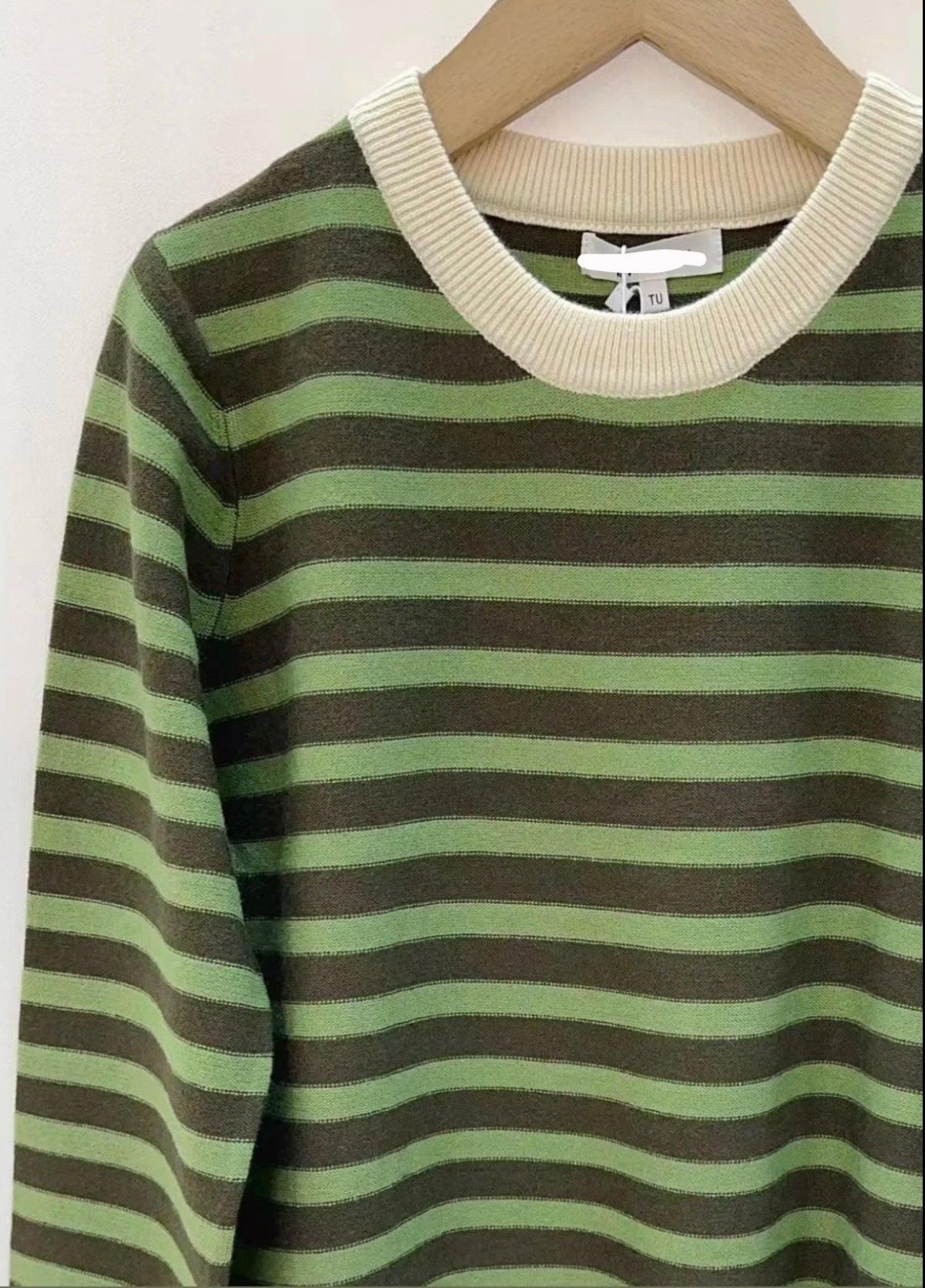 Khaki & Brown Striped Jumper