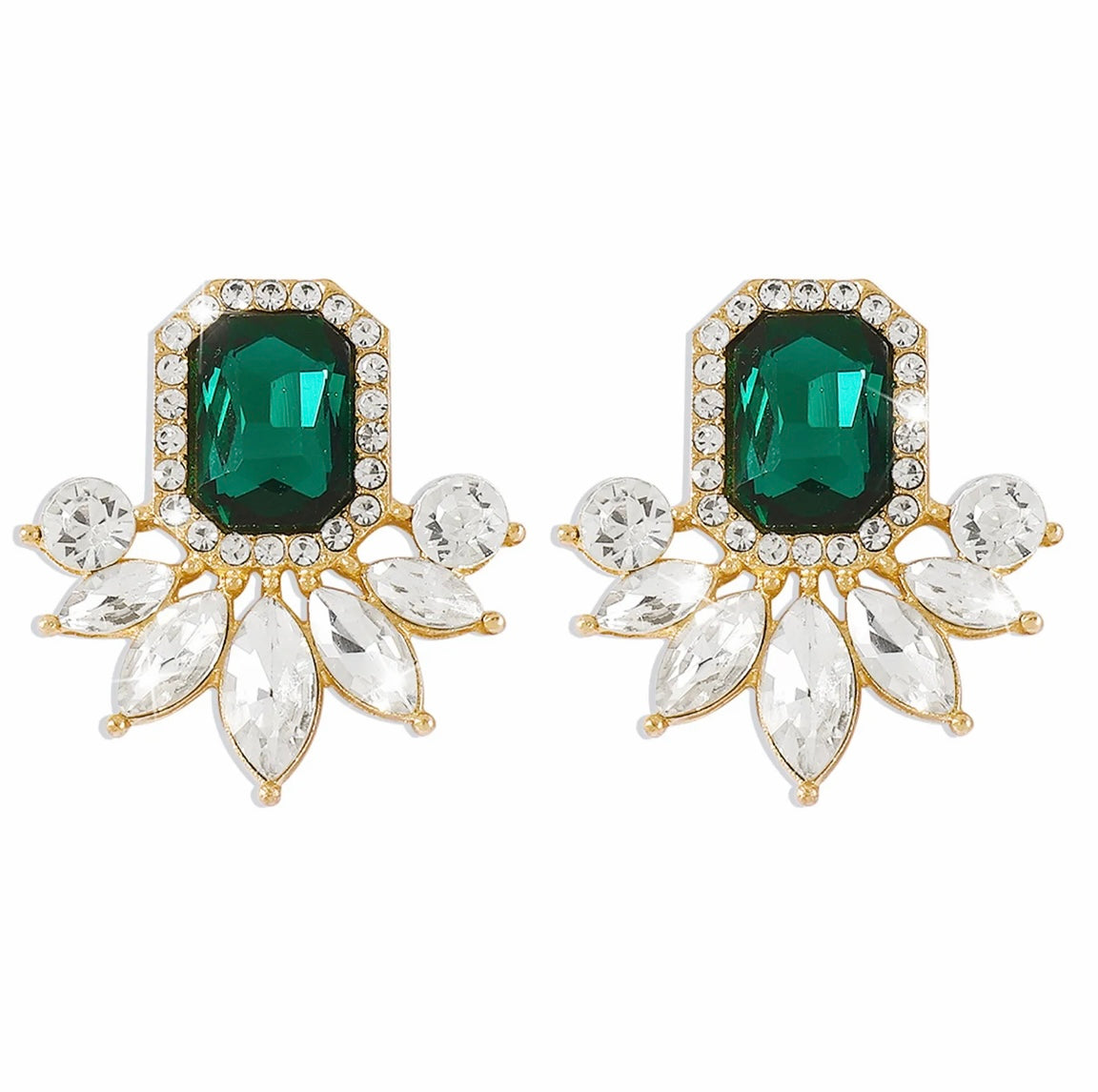 Kirsty Earrings Emerald