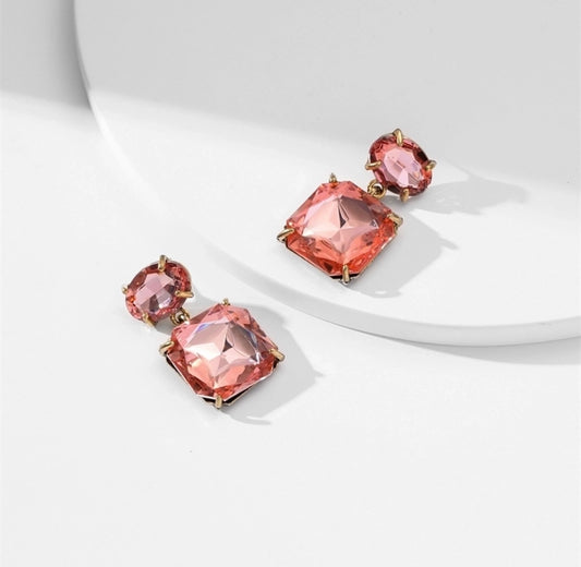 Rose Gold Cube Earrings
