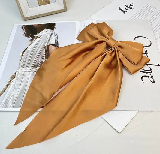 Golden Rust Satin Occasion Bow