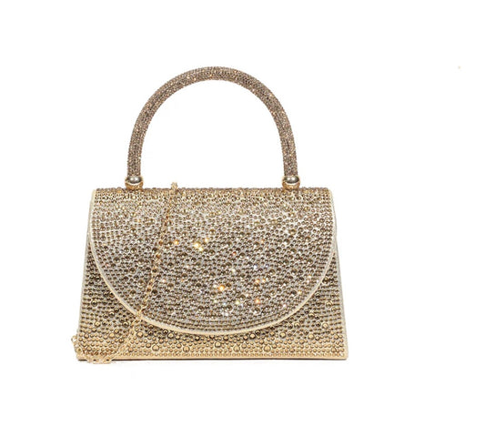 Gold Diamanté Handbag