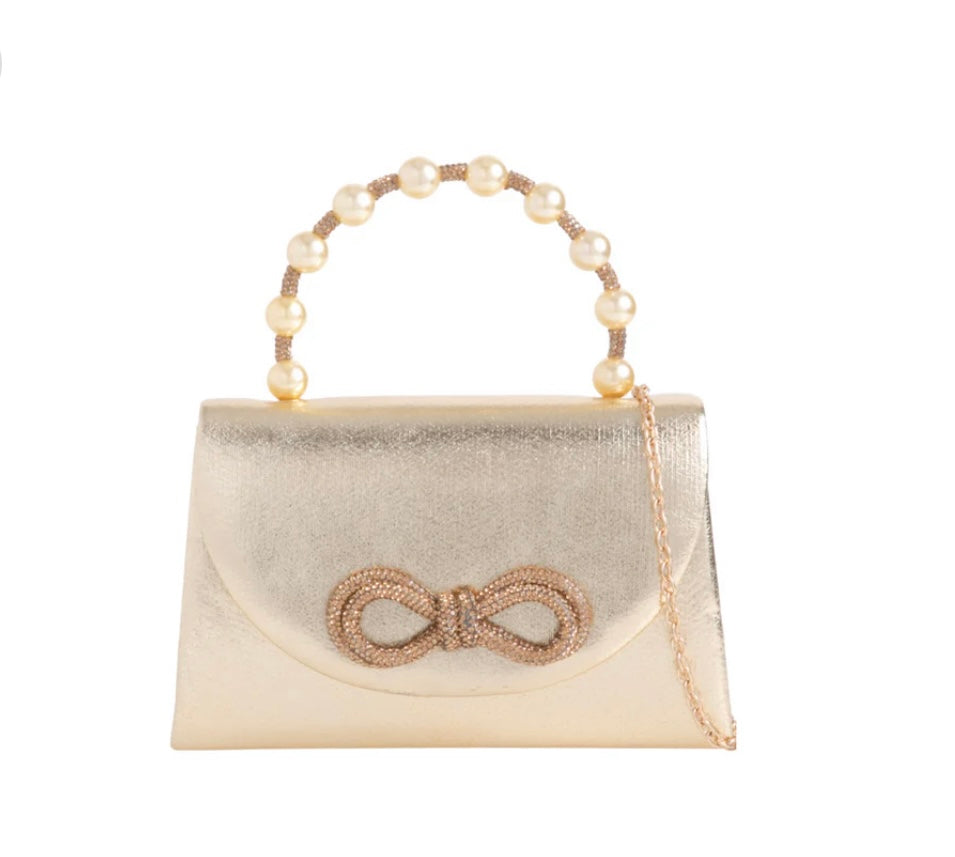 Gold Pearl Handbag