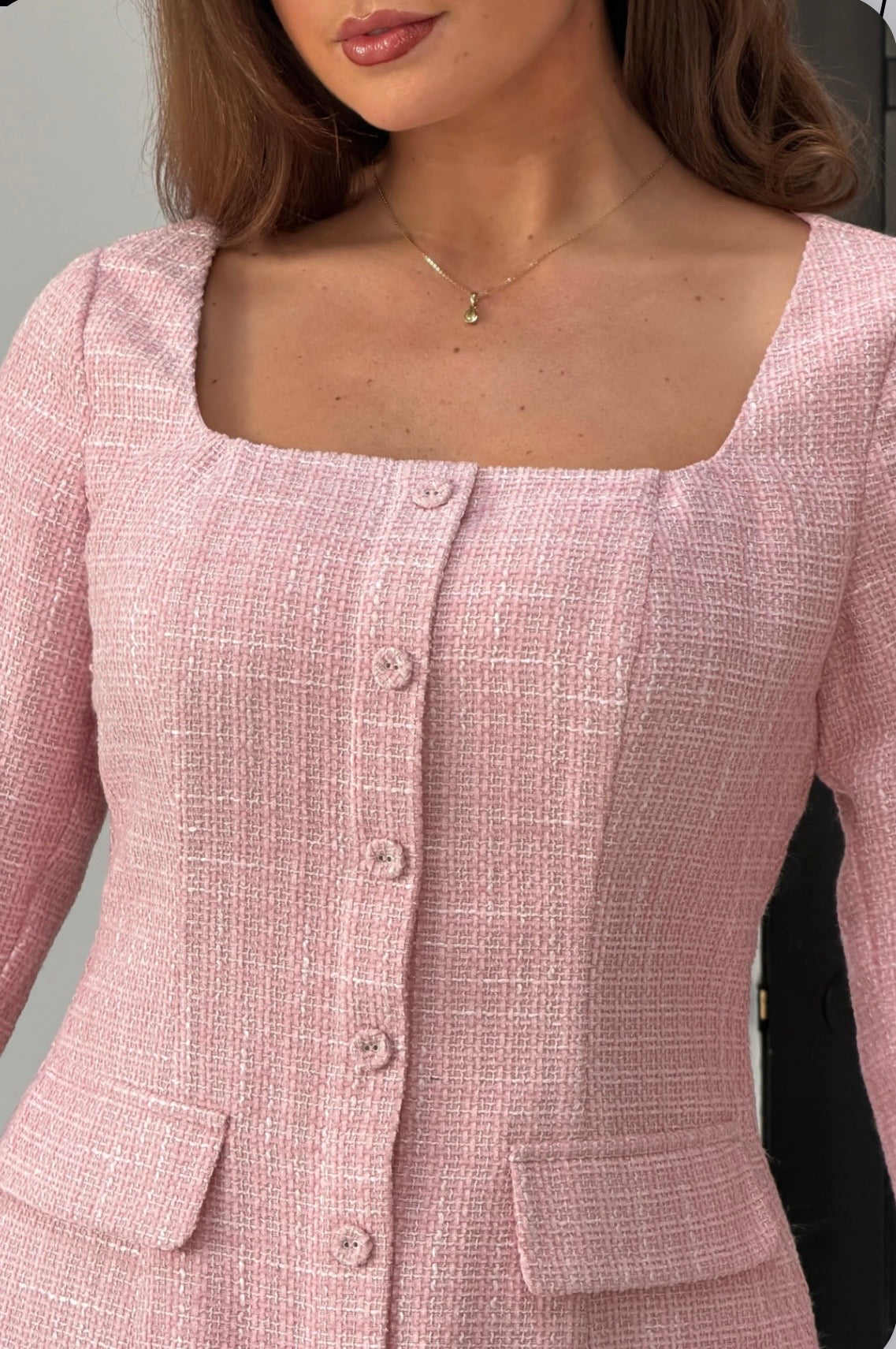 Flora Tweed Pink Dress (size 8 & 10)