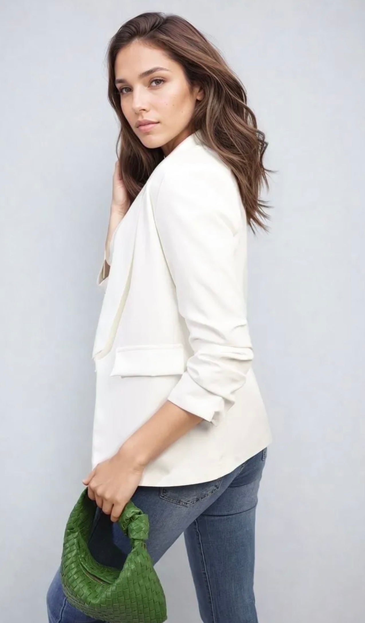 Billie Blazer In White (size 12)