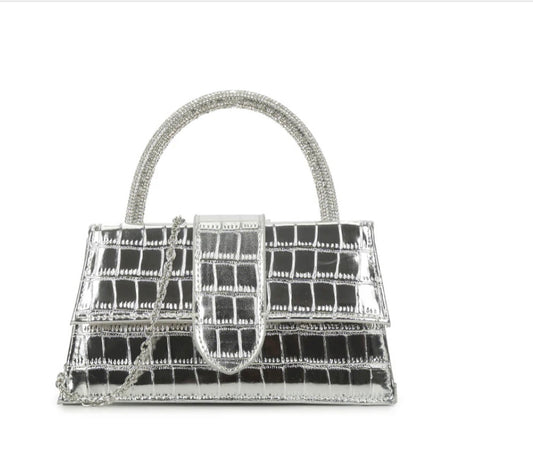 Silver Metallic Handbag