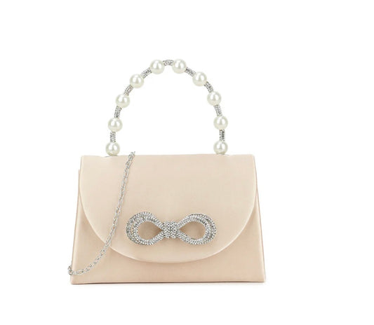 Beige Pearl Handbag