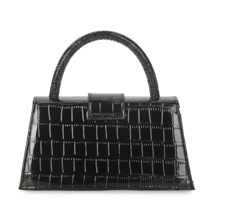 Black Metallic Handbag