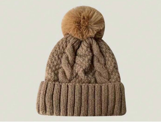 Caramel Bobble Hat