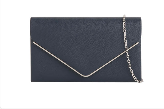 Navy Envelope Clutch Bag