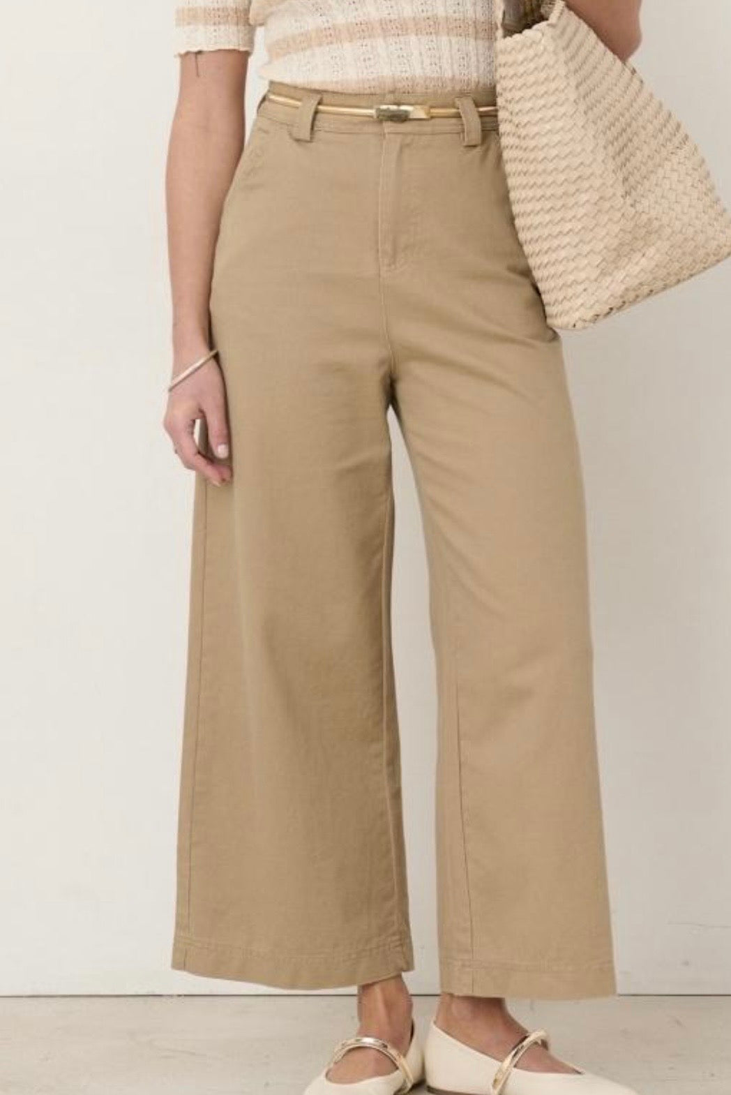 Claire Taupe Cropped Jeans