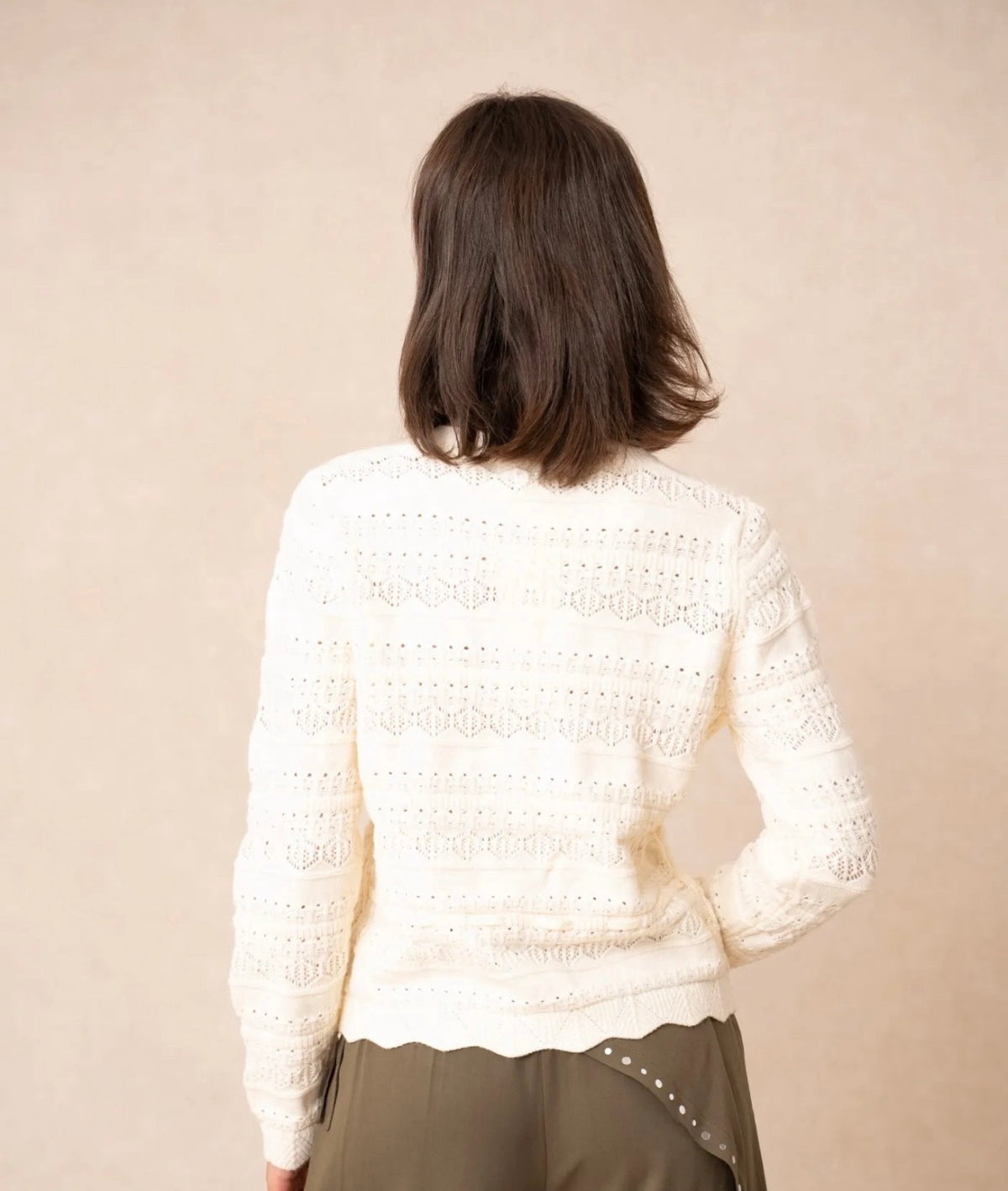 Cream Knitted Cardigan