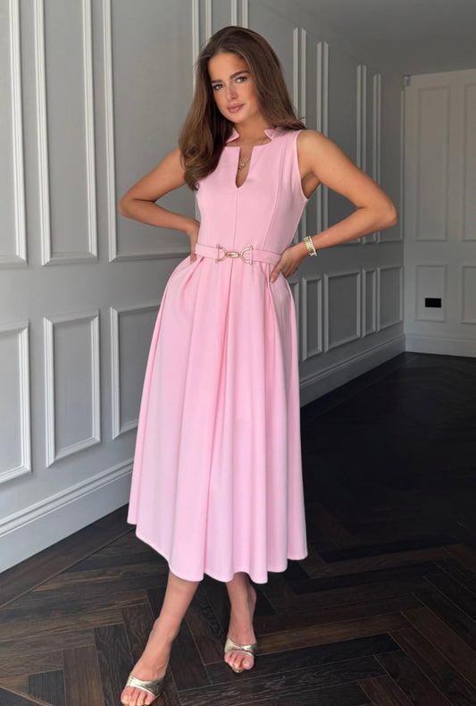 Ameya Midi Dress Pink