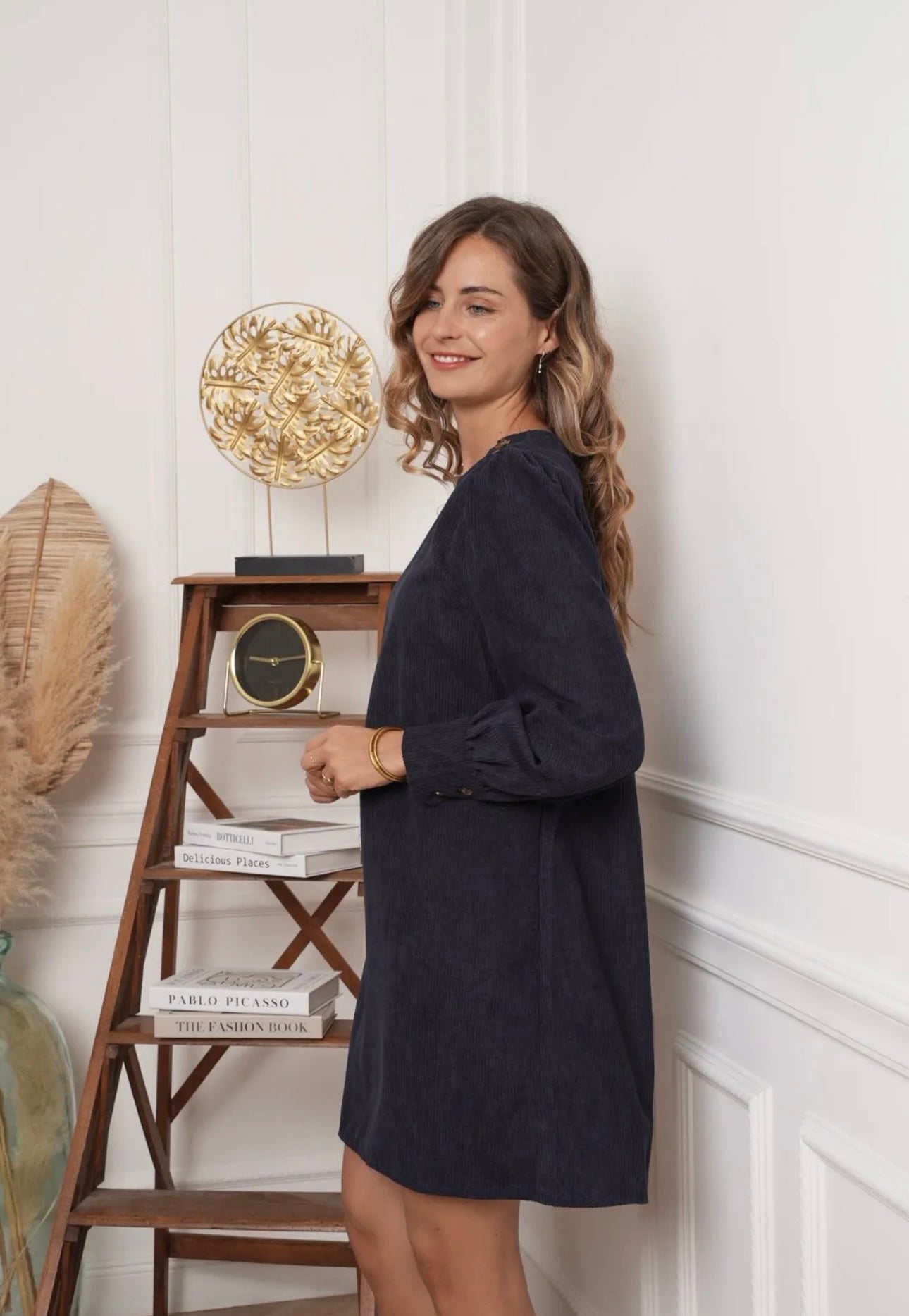 Navy Cord Dress