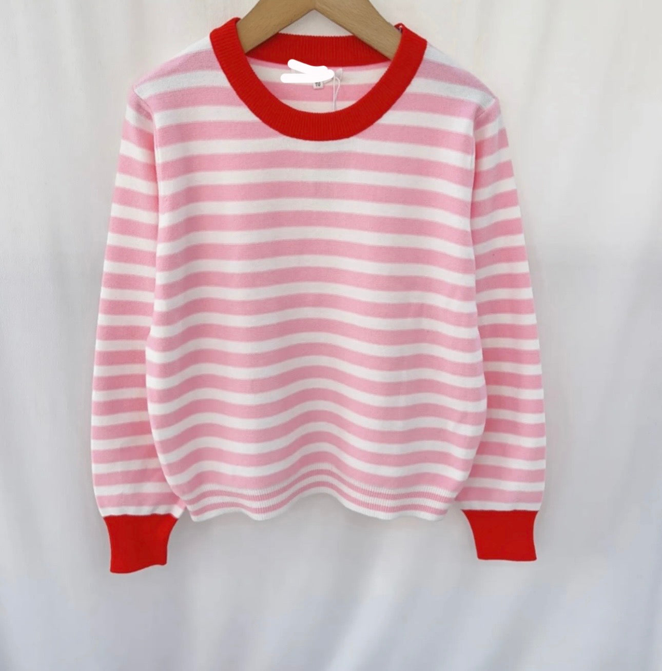 Ophelia Pink & Red Striped Jumper