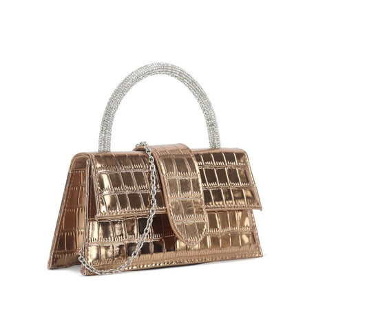 Rose Gold Metallic Handbag