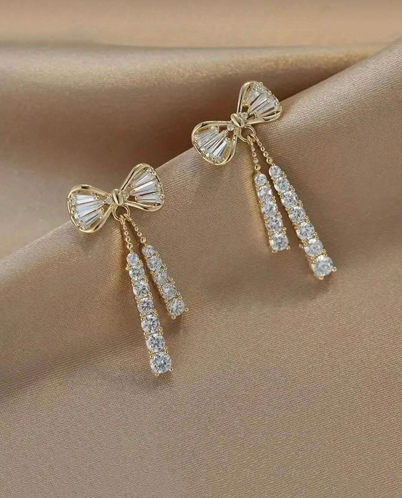 Diamanté Bow Jewel Earrings
