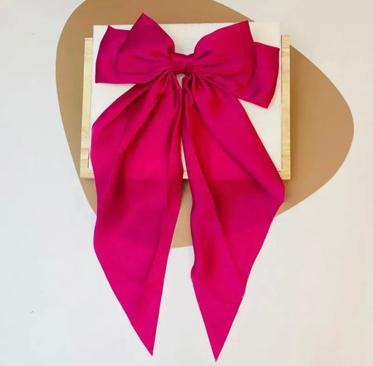 Fushia Satin Occasion Bow