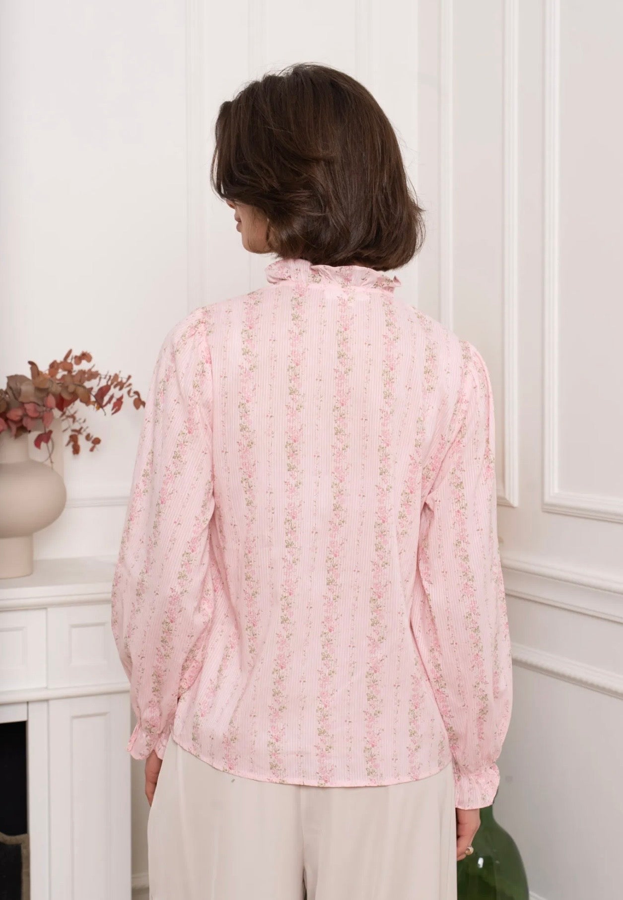 Pink & Khaki Floral Shirt