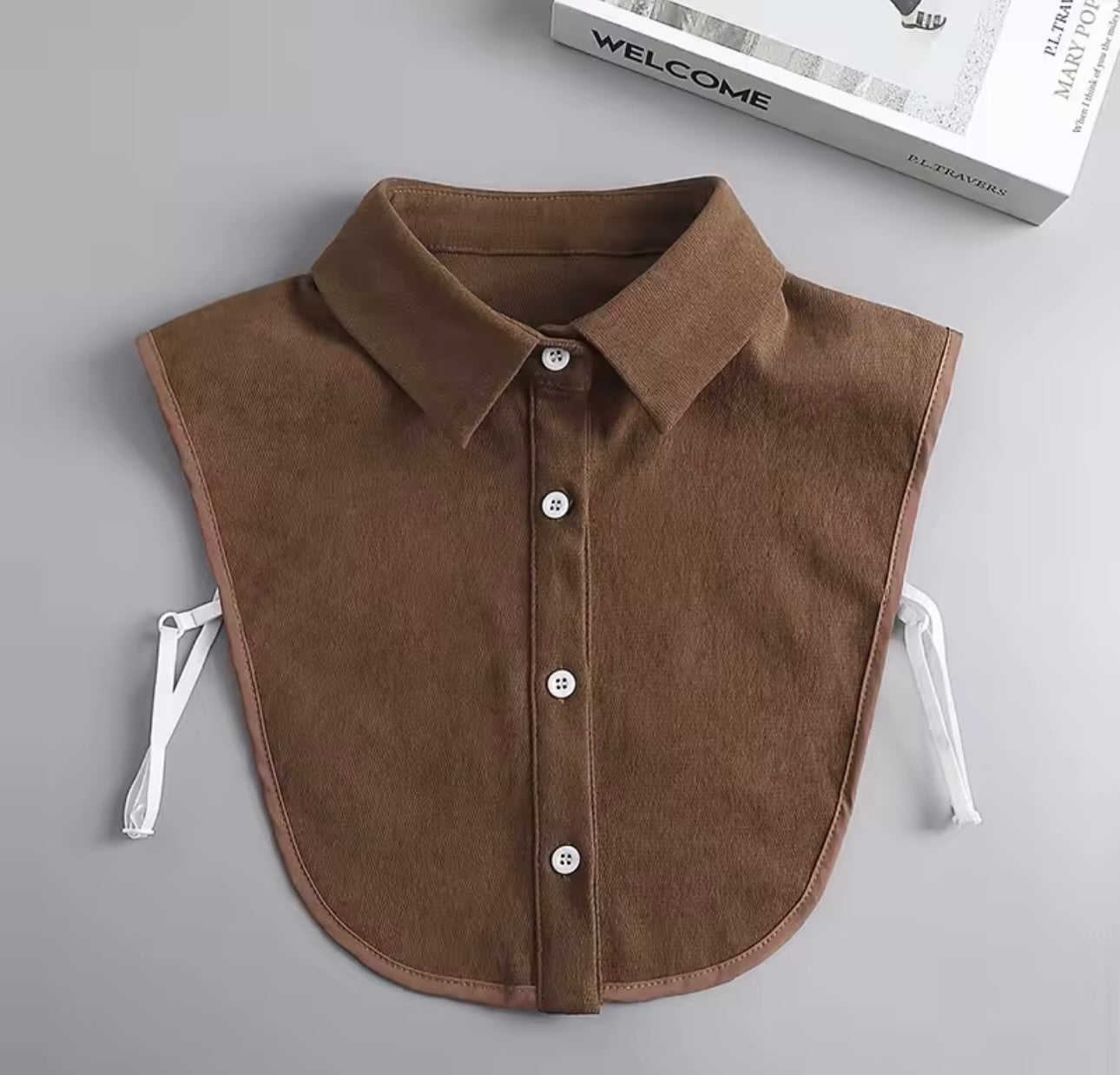 #6 Brown Cord  False Collar