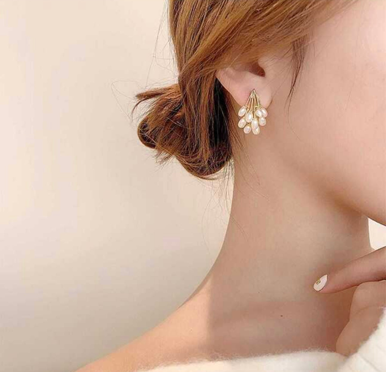 Pearl Cluster Earrings