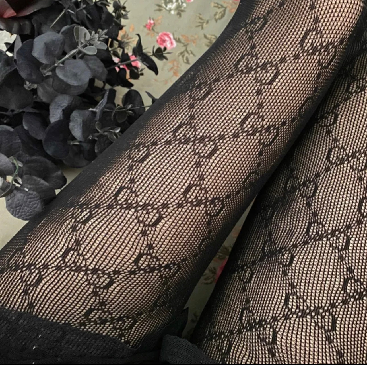 Black Pattern Tights