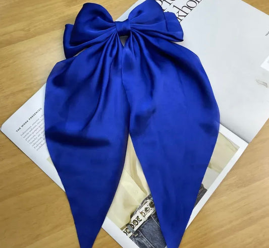 Royal Blue Satin Occasion Bow