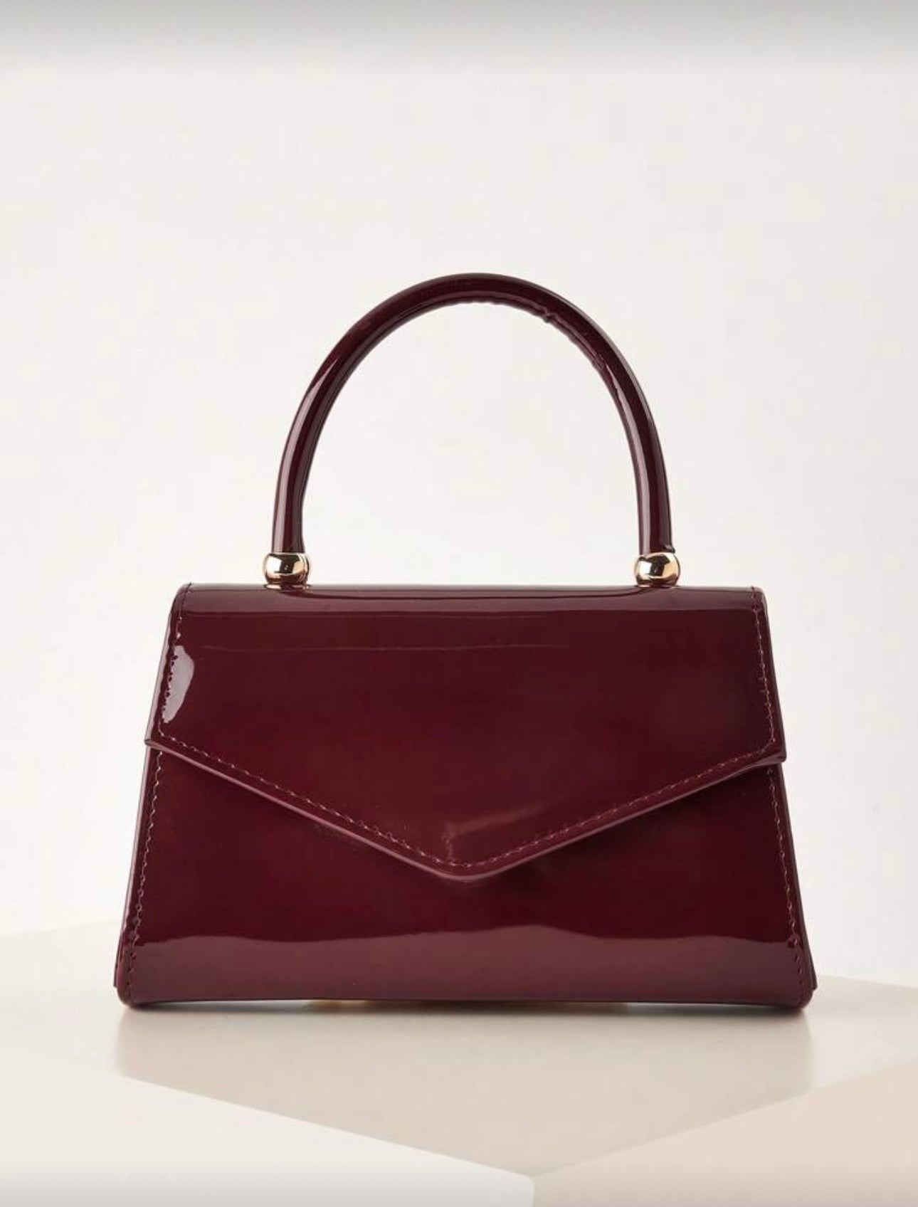 Burgundy Patent Bag