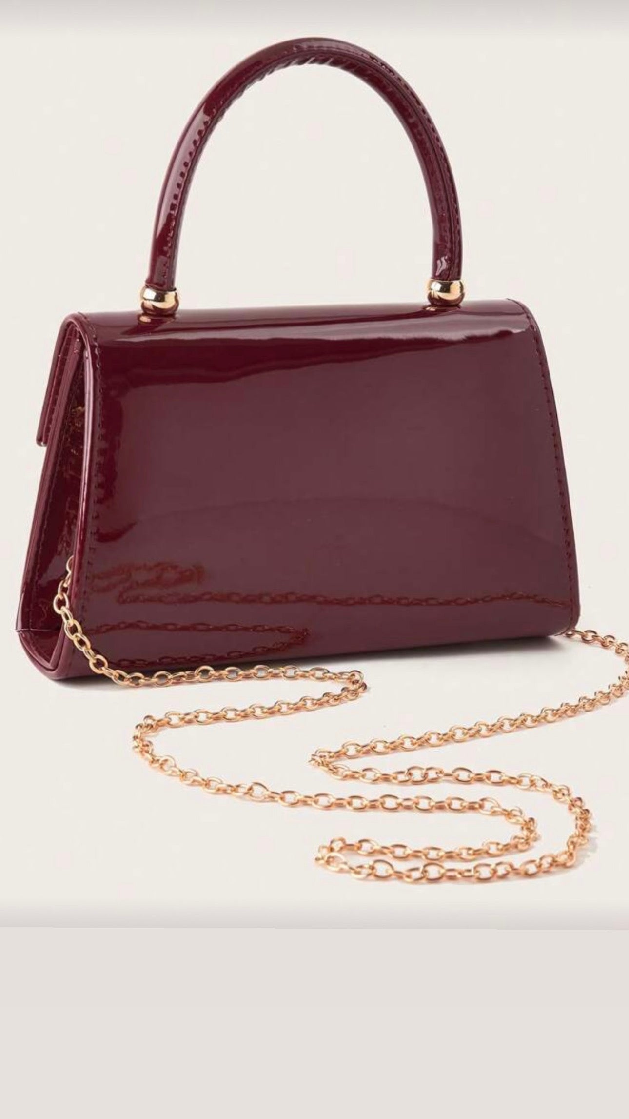 Burgundy Patent Bag