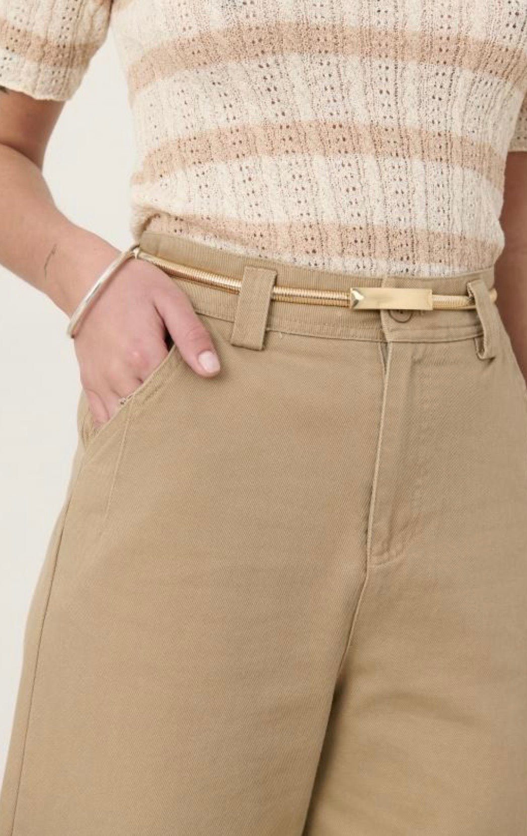 Claire Taupe Cropped Jeans