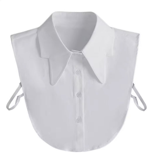 #25 White Oversized Lapel False Collar