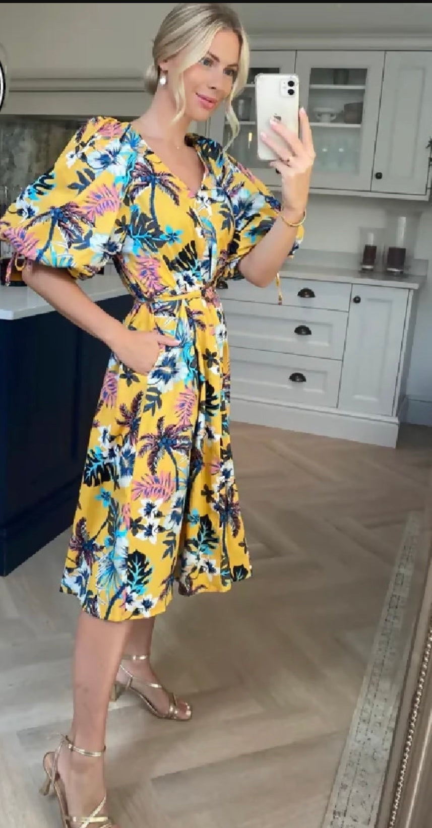 Yellow Havana Midi Dress (sizes 10-14 or 16-20)