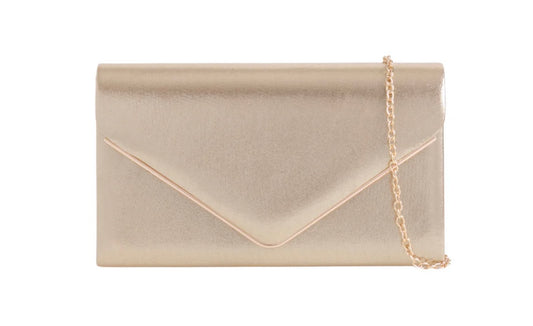 Gold Velvet Clutch Bag