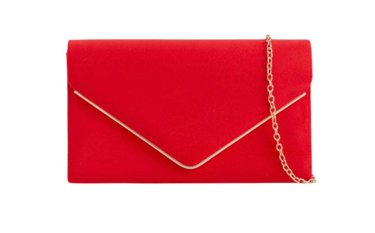 Red Velvet Clutch Bag