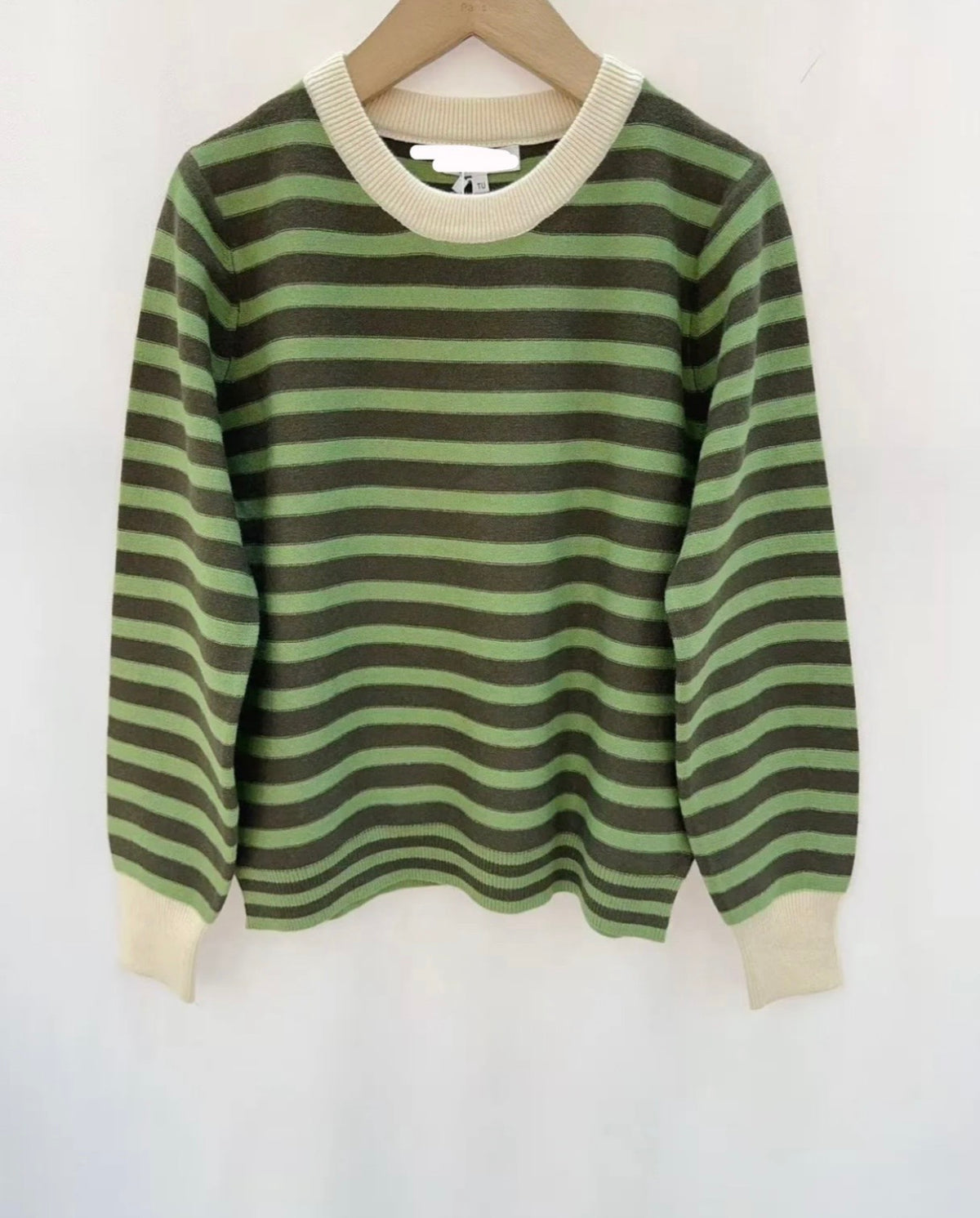 Khaki & Brown Striped Jumper