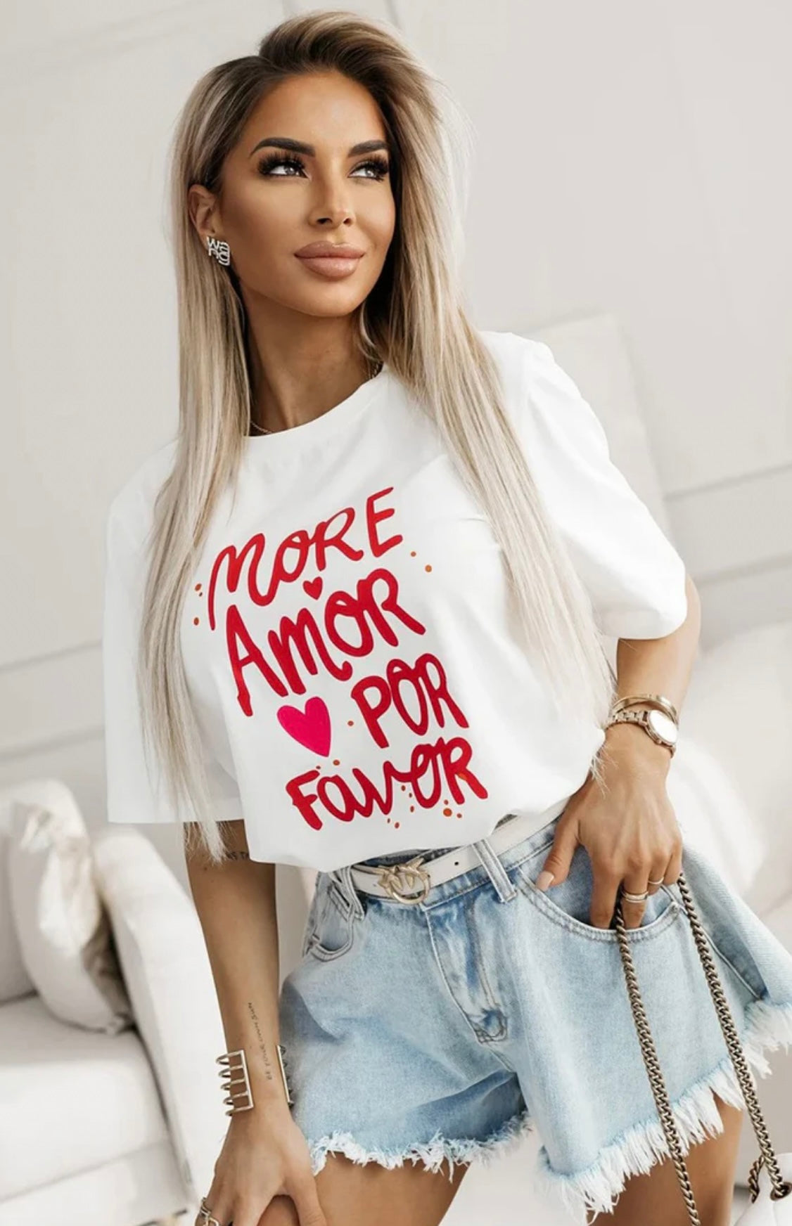 Amour Heart T-Shirt Ivory