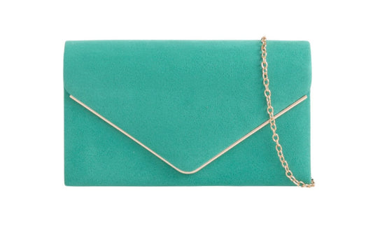 Green Velvet Clutch Bag