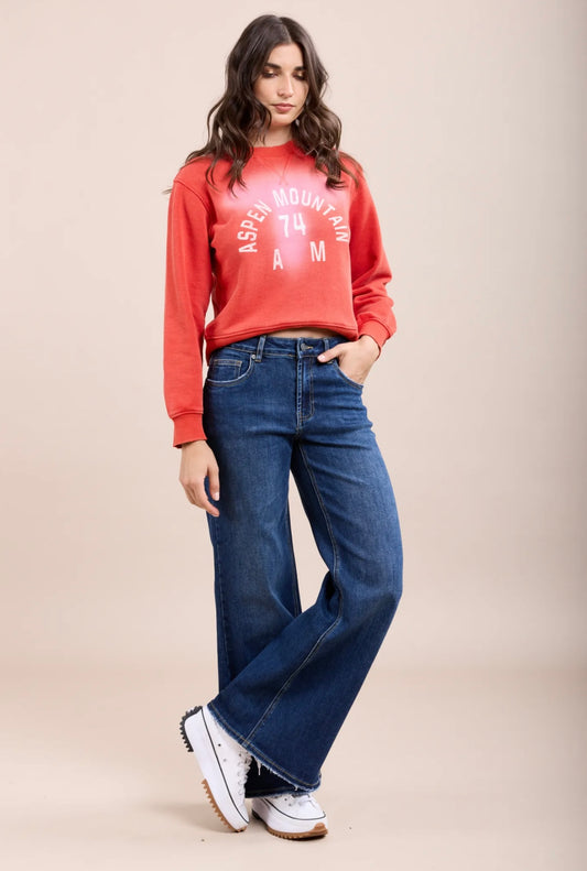 Toxik Dark Denim Wide Leg Jeans