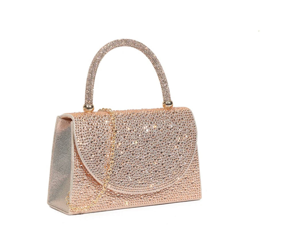 Rose Gold Diamanté Bag