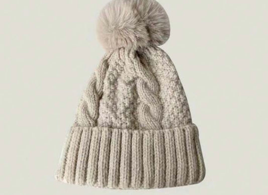 Taupe Bobble Hat