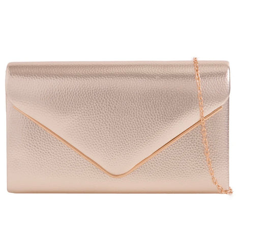 Gold Envelope Clutch Bag