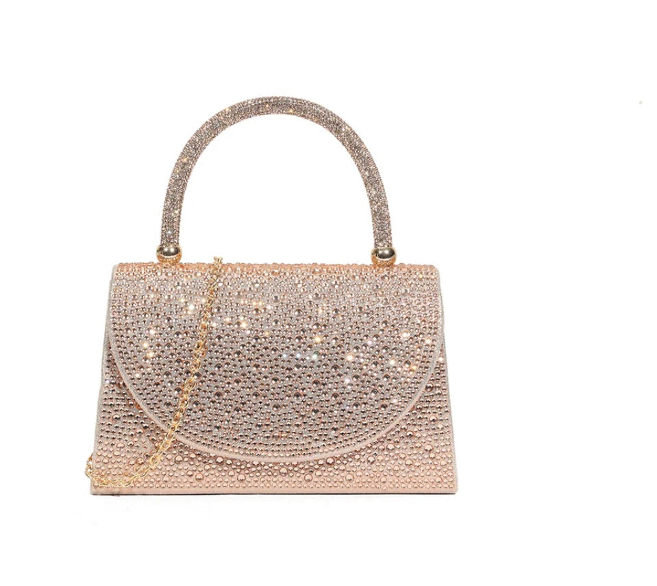 Rose Gold Diamanté Bag